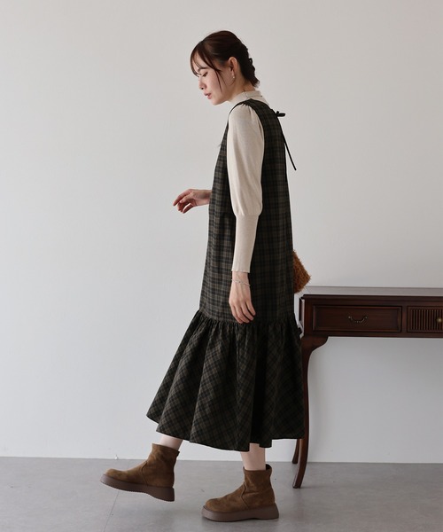 BLUEEAST（ブルーイースト）の「チェックジャンパースカート（ジャンパースカート・レディース・ブラック系/ブラック・MEDIUM）」の19枚目の写真