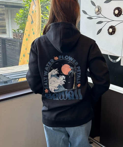 Loco Ocean(ロコオーシャン)の「バックプリント ハワイサーフ パーカー(パーカー・レディース・ピンク/ブラック/クリーム・M/L)」の16枚目の写真