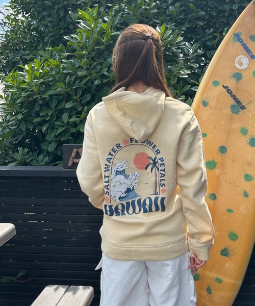 Loco Ocean(ロコオーシャン)の「バックプリント ハワイサーフ パーカー(パーカー・レディース・ピンク/ブラック/クリーム・M/L)」の22枚目の写真
