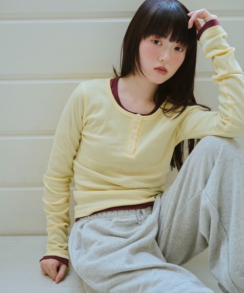 ひとえふたえパックヘンリーロンTEE common gull products. ひとえふたえパックヘンリーロンTEE（Tシャツ/カットソー