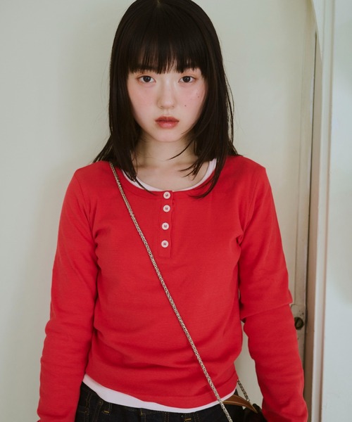 ひとえふたえパックヘンリーロンTEE common gull products. ひとえふたえパックヘンリーロンTEE（Tシャツ/カットソー