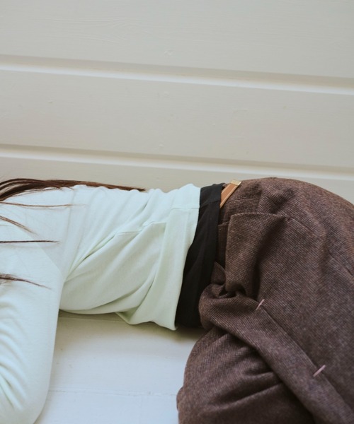 common gull products.（コモンガルプロダクツ）の「ひとえふたえパックヘンリーロンTEE（Tシャツ/カットソー・レディース・ネイビー/イエロー系/ブラック系/レッド系・SMALL/MEDIUM/LARGE）」の20枚目の写真