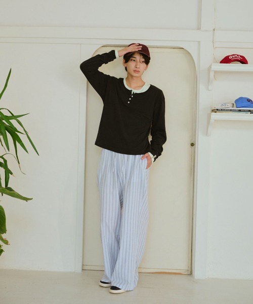 ひとえふたえパックヘンリーロンTEE common gull products. ひとえふたえパックヘンリーロンTEE（Tシャツ/カットソー