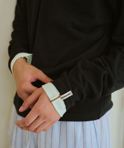 common gull products.（コモンガルプロダクツ）の「ひとえふたえパックヘンリーロンTEE（Tシャツ/カットソー・レディース・ネイビー/イエロー系/ブラック系/レッド系・SMALL/MEDIUM/LARGE）」の6枚目の写真