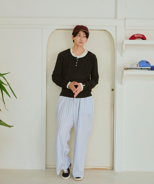 ひとえふたえパックヘンリーロンTEE common gull products. ひとえふたえパックヘンリーロンTEE（Tシャツ/カットソー）｜common