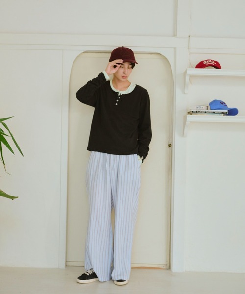 ひとえふたえパックヘンリーロンTEE common gull products. common gull products. tシャツ ひとえふたえパックヘンリーロン