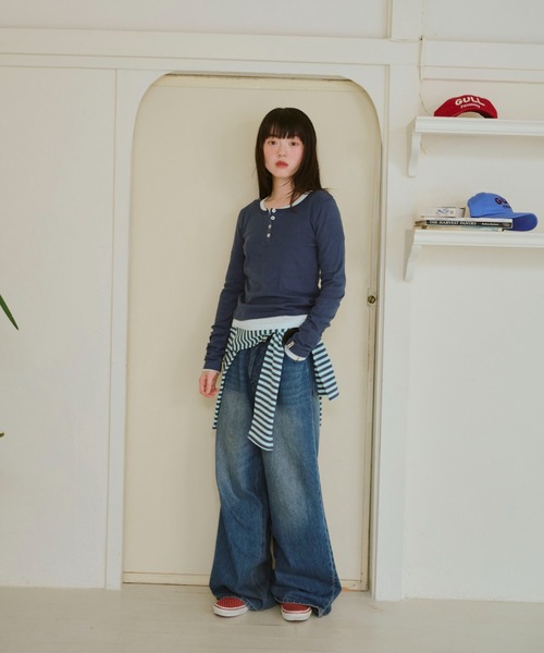 ひとえふたえパックヘンリーロンTEE common gull products. common gull products.（コモンガルプロダクツ）の「ひとえふた