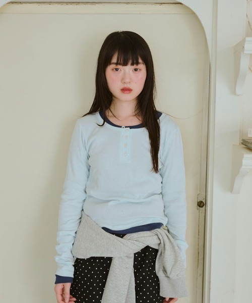 ひとえふたえパックヘンリーロンTEE common gull products. common gull products. tシャツ ひとえふたえパックヘンリーロン