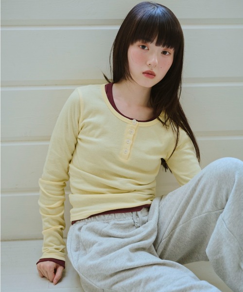 ひとえふたえパックヘンリーロンTEE common gull products. ひとえふたえパックヘンリーロンTEE（Tシャツ/カットソー