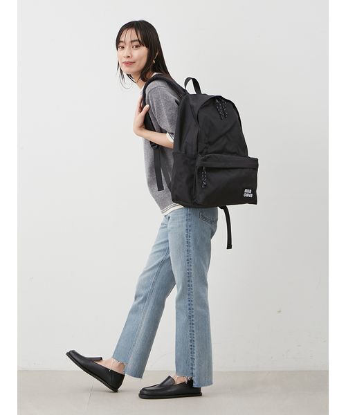 Mila Owen（ミラオーウェン）の「配色ラインミドルゲージハーフスリーブニット（ニット/セーター・レディース・ライトブルー/グレー/ピンク/ホワイト・1/0）」の13枚目の写真