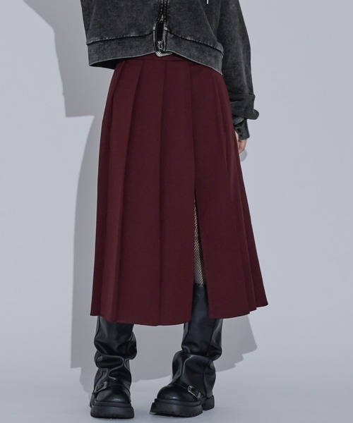 スリットミディプリーツスカート（スカート）｜Ellno de Mavie