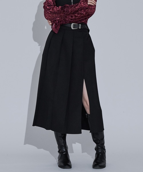 スリットミディプリーツスカート（スカート）｜Ellno de Mavie