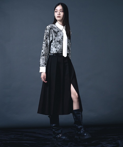 スリットミディプリーツスカート（スカート）｜Ellno de Mavie