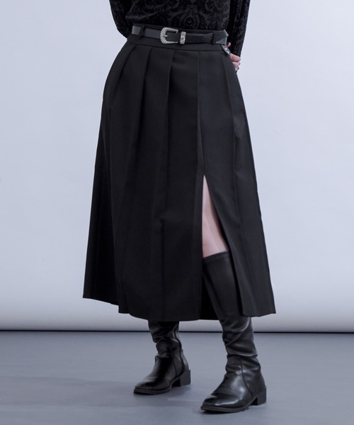 スリットミディプリーツスカート（スカート）｜Ellno de Mavie