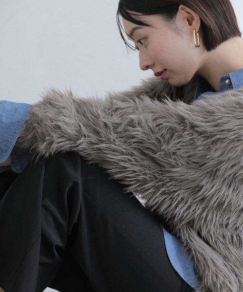 La TOTALITE（ラトータリテ）の「【洗える】フェザーヤーンカーディガン（カーディガン/ボレロ・レディース・ピンク系その他/サファリグリーン/ベージュ系その他・FREE）」の10枚目の写真