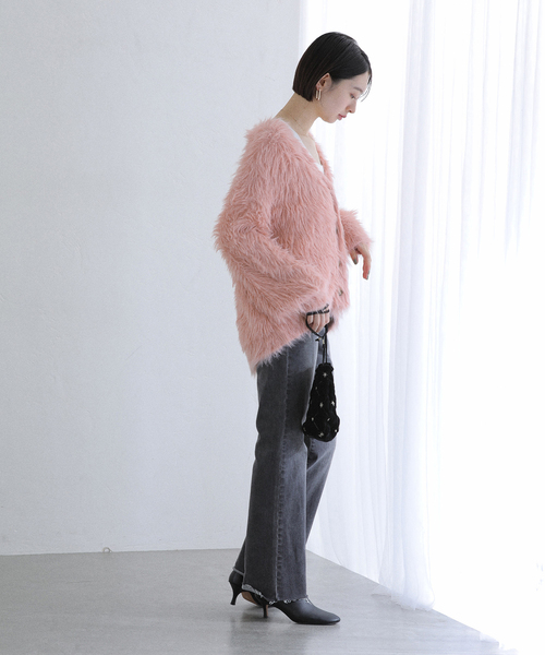 La TOTALITE（ラトータリテ）の「【洗える】フェザーヤーンカーディガン（カーディガン/ボレロ・レディース・ピンク系その他/サファリグリーン/ベージュ系その他・FREE）」の21枚目の写真