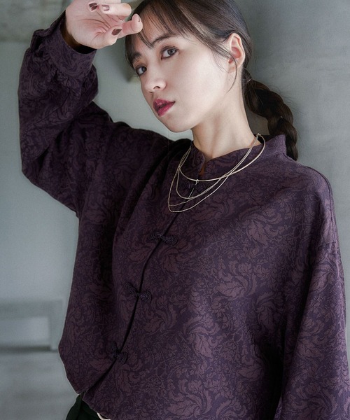 セール】VINTAGEジャガードチャイナショートシャツ(HARE)（シャツ