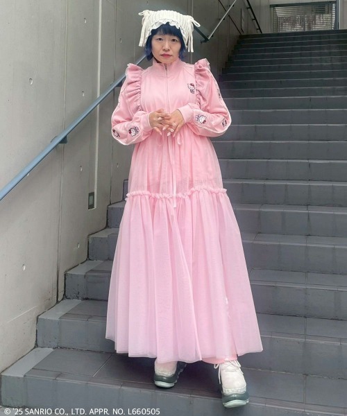 Candy Stripper（キャンディストリッパー）の「【HELLO KITTY】LINGERIE JERSEY ブルゾン（ブルゾン・レディース・ブラック/ピンク/レッド・FREE）」の11枚目の写真