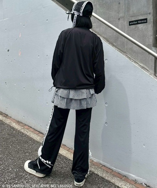 Candy Stripper（キャンディストリッパー）の「【HELLO KITTY】LINGERIE JERSEY ブルゾン（ブルゾン・レディース・ブラック/ピンク/レッド・FREE）」の7枚目の写真