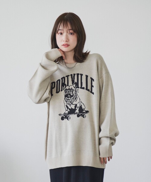 coen（コーエン）の「ドッグジャガードニットプルオーバー（ニット/セーター・メンズ・ワインレッド/ナチュラル/ブラック・XL/L/M/S）」の10枚目の写真