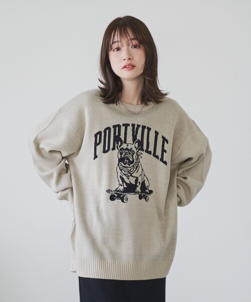 coen（コーエン）の「ドッグジャガードニットプルオーバー（ニット/セーター・メンズ・ワインレッド/ナチュラル/ブラック・XL/L/M/S）」の12枚目の写真