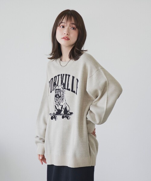 coen（コーエン）の「ドッグジャガードニットプルオーバー（ニット/セーター・メンズ・ワインレッド/ナチュラル/ブラック・XL/L/M/S）」の15枚目の写真