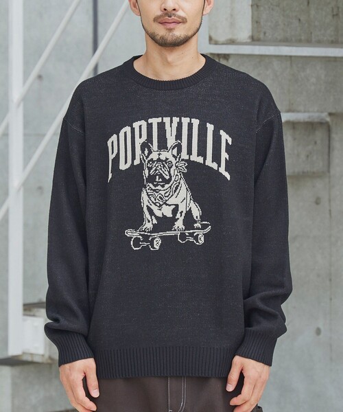 coen（コーエン）の「ドッグジャガードニットプルオーバー（ニット/セーター・メンズ・ワインレッド/ナチュラル/ブラック・XL/L/M/S）」の22枚目の写真