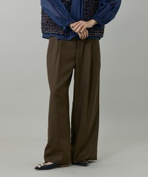 INED | ライトカルゼ ベルテッドワイドパンツ(その他パンツ)