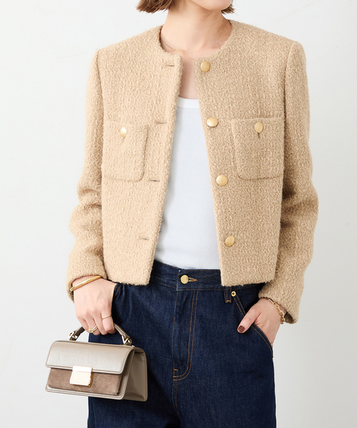 Tweed ブレザー 1（ノーカラージャケット）｜Deuxieme Classe