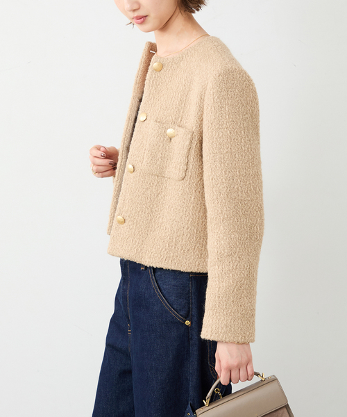 Tweed ブレザー 1（ノーカラージャケット）｜Deuxieme Classe