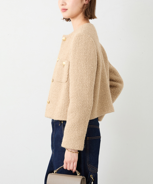 Tweed ブレザー 1（ノーカラージャケット）｜Deuxieme Classe