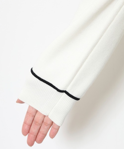 CECIL McBEE（セシルマクビー）の「KINIT POLO（ニット/セーター・レディース・ホワイト/ブラック・1(S)/2(M)）」の20枚目の写真