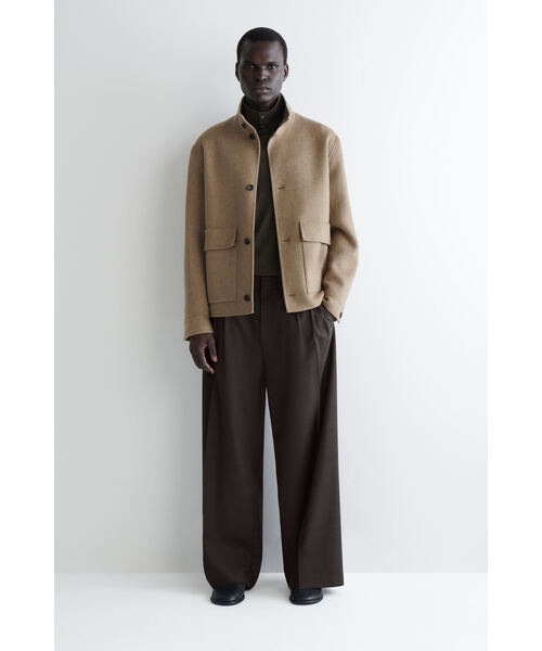 セール】メリノウール ボタンカラー ジャンパー（ニット/セーター