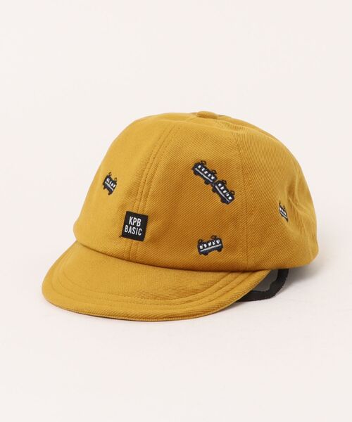 KP DECO（ケーピーデコ）の「電車刺シュウ キャップ（キャップ・キッズ・ネイビー/イエロー系その他・SMALL/MEDIUM）」の2枚目の写真