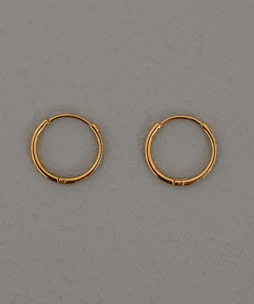 ORLEAN(オルレアン)の「【ORLEAN】ビジューハーフエタニティフープピアス ストーン 10mm 15mm(ピアス(両耳用)・レディース・シルバー系1/ゴールド/ゴールド系1/シルバー・フリー)」の17枚目の写真
