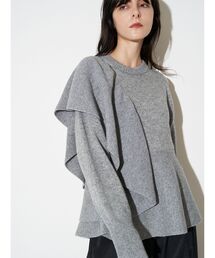 ELENDEEK | ショルダーフリルペプラムニット(ニット/セーター)