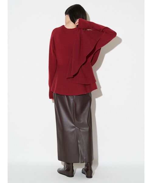 ELENDEEK（エレンディーク）の「ショルダーフリルペプラムニット（ニット/セーター・レディース・ブラウン/グレー/ボルドー・FREE）」の12枚目の写真