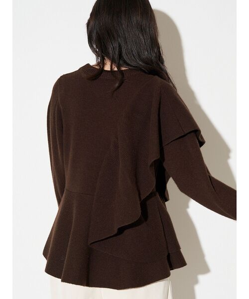 ELENDEEK（エレンディーク）の「ショルダーフリルペプラムニット（ニット/セーター・レディース・ブラウン/グレー/ボルドー・FREE）」の15枚目の写真