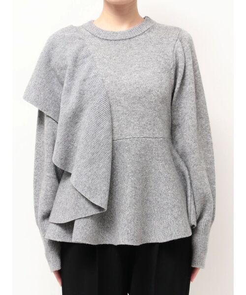 ELENDEEK（エレンディーク）の「ショルダーフリルペプラムニット（ニット/セーター・レディース・ブラウン/グレー/ボルドー・FREE）」の20枚目の写真