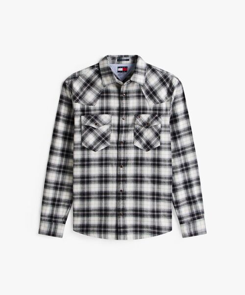 tommy jeans（トミー ジーンズ）の「レギュラーフランネルチェックシャツ（シャツ/ブラウス・メンズ・ブラック/オレンジ系その他3・LARGE/MEDIUM/SMALL/X-LARGE）」の9枚目の写真