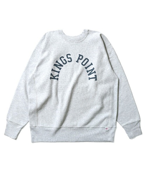 HOUSTON(ヒューストン)の「HOUSTON リバーススウェット(KINGS POINT)(スウェット・メンズ・グレー/オフホワイト・MEDIUM/LARGE/X-LARGE/XX-LARGE)」の2枚目の写真