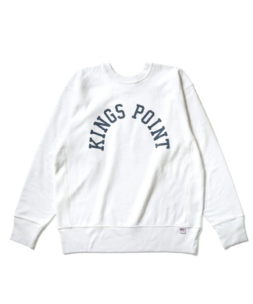 HOUSTON(ヒューストン)の「HOUSTON リバーススウェット(KINGS POINT)(スウェット・メンズ・グレー/オフホワイト・MEDIUM/LARGE/X-LARGE/XX-LARGE)」の1枚目の写真