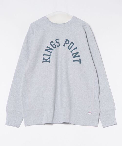 HOUSTON(ヒューストン)の「HOUSTON リバーススウェット(KINGS POINT)(スウェット・メンズ・グレー/オフホワイト・MEDIUM/LARGE/X-LARGE/XX-LARGE)」の9枚目の写真