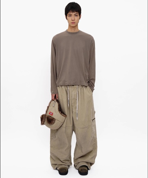 MASONPRINCE（メイソンプリンス）の「バギーシルエット ダメージ加工 カーゴパンツ XXK4382【MASONPRINCE】【2025AW】（カーゴパンツ・メンズ・ベージュ/レッド/ブラック・L/M/S）」の4枚目の写真