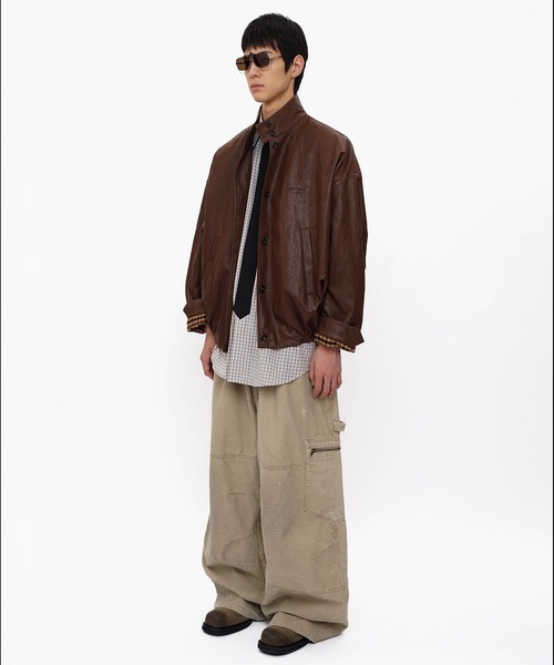 MASONPRINCE（メイソンプリンス）の「バギーシルエット ダメージ加工 カーゴパンツ XXK4382【MASONPRINCE】【2025AW】（カーゴパンツ・メンズ・ベージュ/レッド/ブラック・L/M/S）」の5枚目の写真