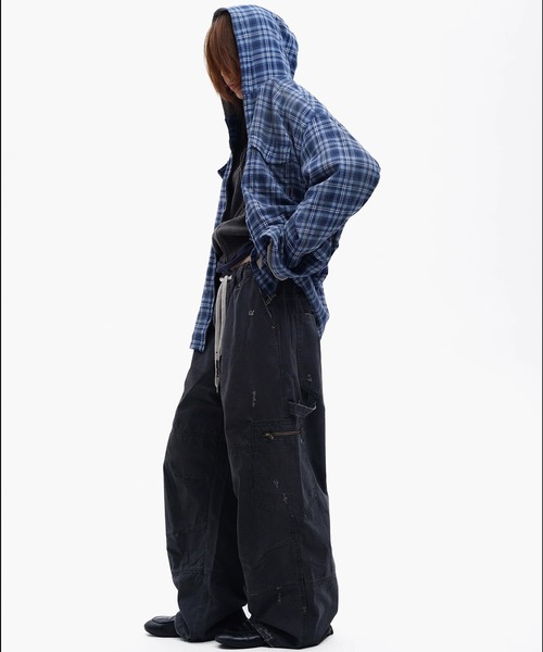 MASONPRINCE（メイソンプリンス）の「バギーシルエット ダメージ加工 カーゴパンツ XXK4382【MASONPRINCE】【2025AW】（カーゴパンツ・メンズ・ベージュ/レッド/ブラック・L/M/S）」の10枚目の写真