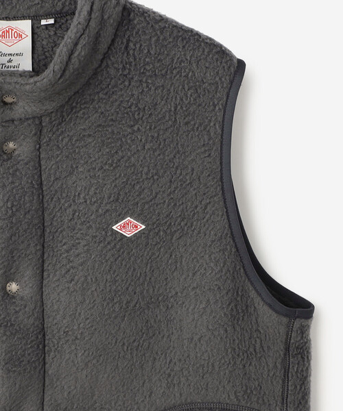 DANTON（ダントン）の「DANTON | ダブルフェイスボア スタンドカラーベスト MEN（ベスト・メンズ・ブラック/チャコール・M/L）」の13枚目の写真