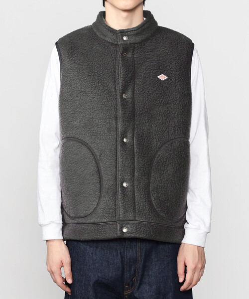 DANTON | ダブルフェイスボア スタンドカラーベスト MEN（ベスト
