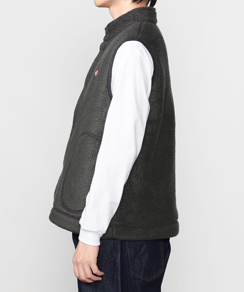 DANTON（ダントン）の「DANTON | ダブルフェイスボア スタンドカラーベスト MEN（ベスト・メンズ・ブラック/チャコール・M/L）」の7枚目の写真