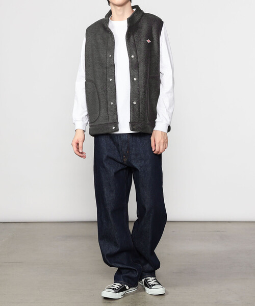 DANTON | ダブルフェイスボア スタンドカラーベスト MEN（ベスト